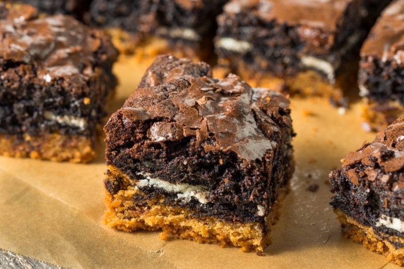 Receita de brownie de biscoito