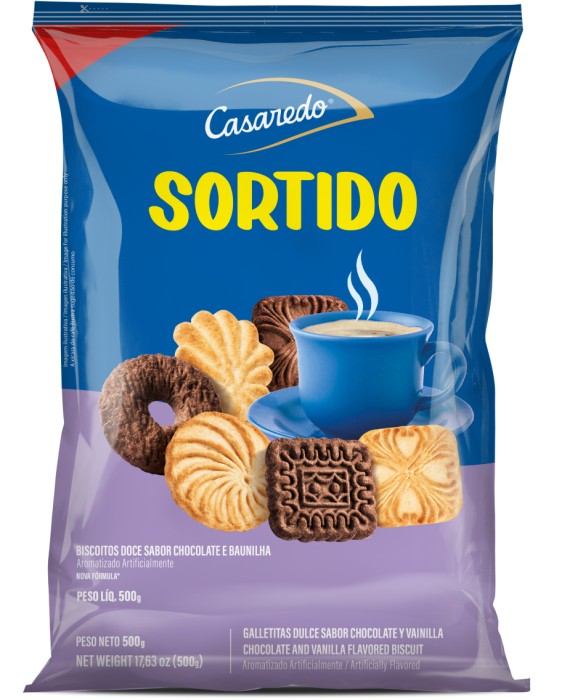 Biscoito Sortido Chocolate e Baunilha 500g