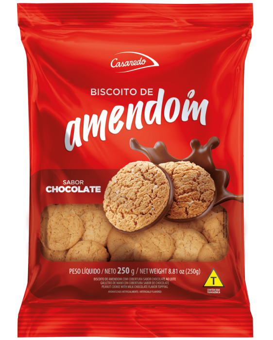 Biscoito de amendoim com cobertura de chocolate