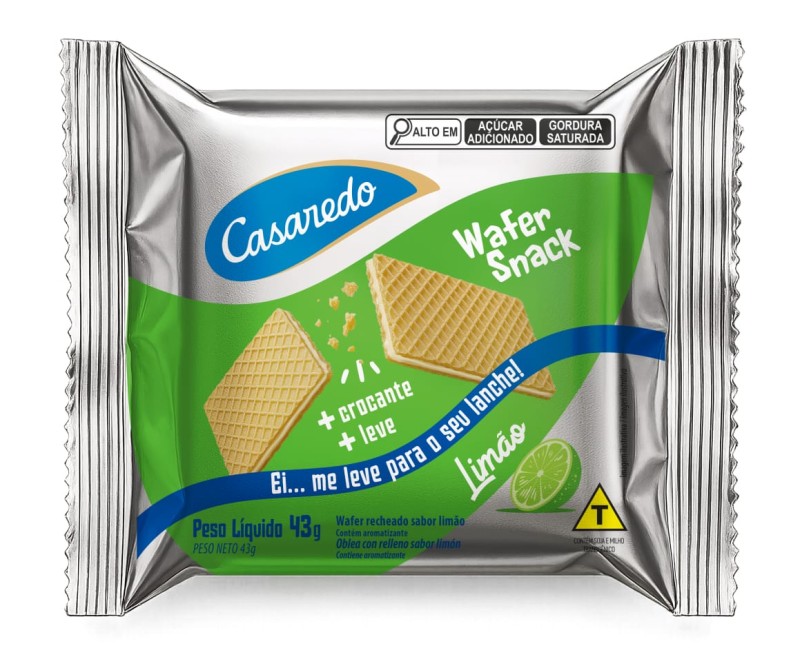 Wafer Recheado Sabor Limão