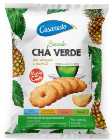 Biscoito Chá verde com abacaxi e hortelã 200g