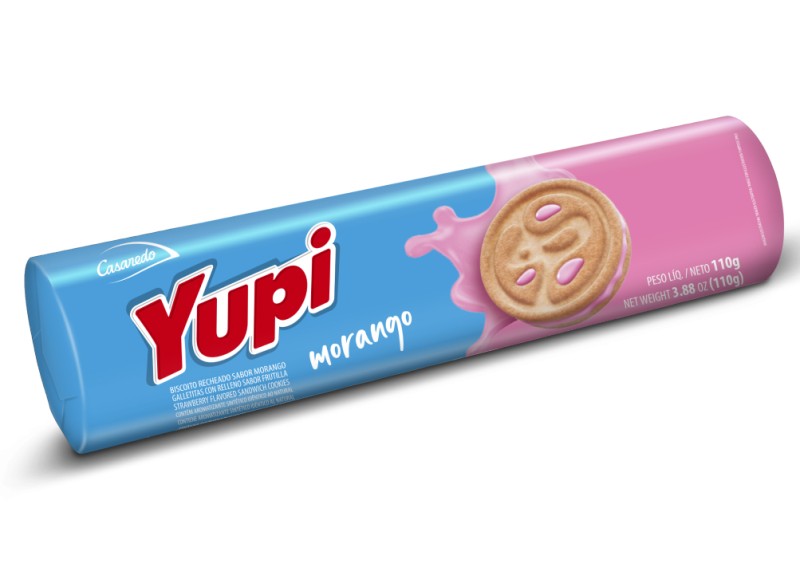 Strawberry Flavored Sandwich Cookies Yupi 110g
